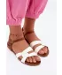 Damensandalen S.BARSKI KV51-022 BRAUN/WEIß