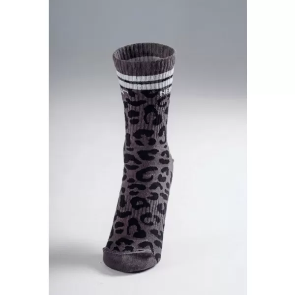  Crew-Socken mit Leopardenmuster NEBBIA PRIMAL 106 SCHWARZER LEOPARD 