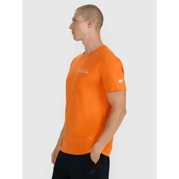  Herren-T-Shirt 4F WAW25TTSHM2372 ORANGE 