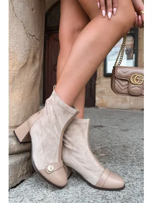 Damen-Stiefeletten MACIEJKA K7819-04/00-7 BEIGE