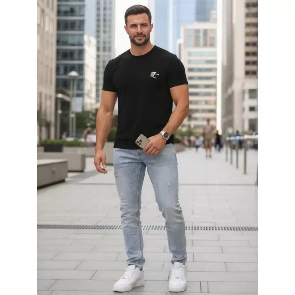  Herren-T-Shirt DSTREET NX0148R-BK SCHWARZ 