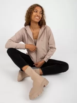 Damen-Sweatshirt BASIC FEEL GOOD B-002.65 DUNKELBEIGE