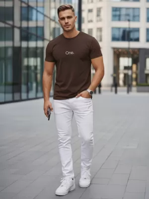 Herren-T-Shirt DSTREET NX5125R-CH BRAUN