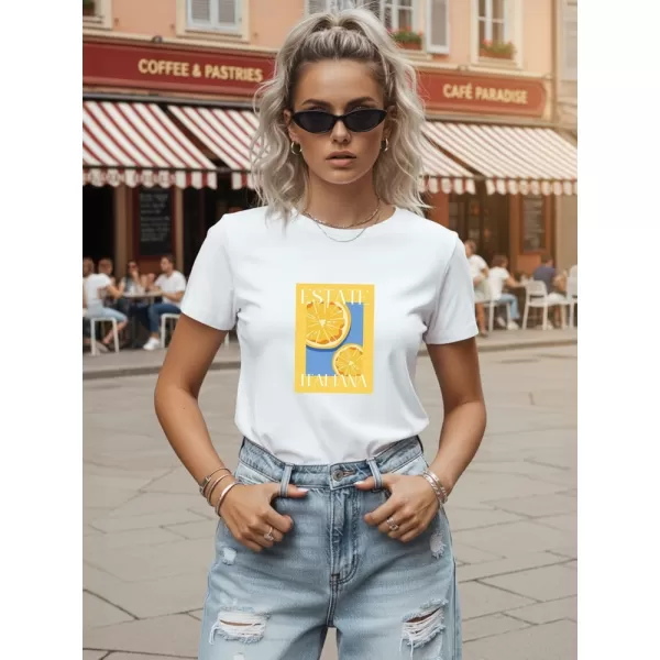  Damen-T-Shirt DSTREET NX8026RY-WH WEIß 