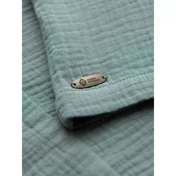  Herrenhemd OMBRE OM-SHSS-0223 PASTELLGRÜN 