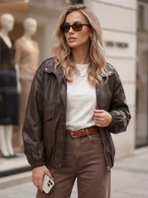 Damenjacke DSTREET TY6070 BRAUN