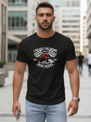 Herren-T-Shirt DSTREET NX5087R-BK SCHWARZ
