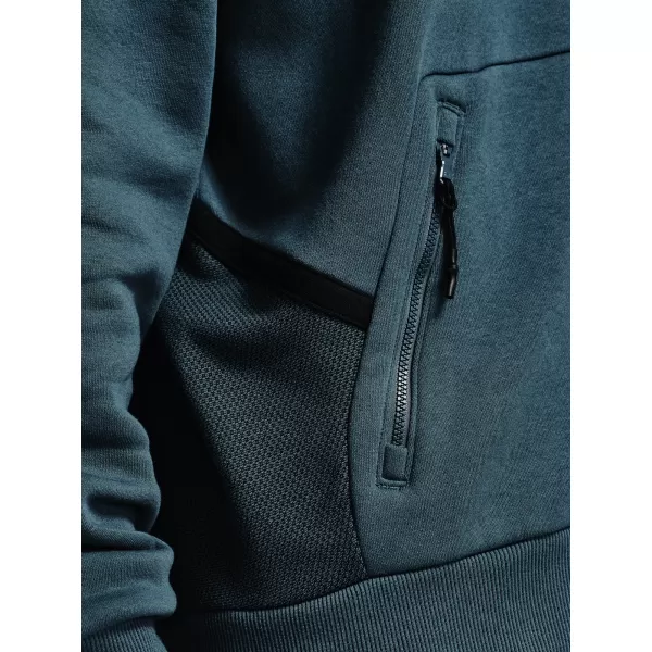  Herren-Sweatshirt UNDER ARMOUR RIVAL FLEECE AMP FZ HD 1357113-467 BLAU 