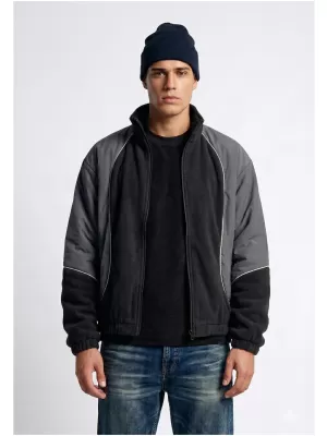 Herren-Trainingsjacke URBAN CLASSICS TB8602-07652 SCHWARZ/MAGNET