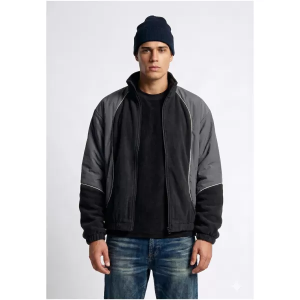  Herren-Trainingsjacke URBAN CLASSICS TB8602-07652 SCHWARZ/MAGNET 
