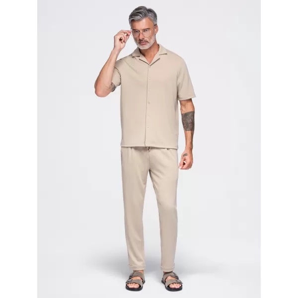  Herrenhemd OMBRE OM-SHCS-0220 BEIGE 
