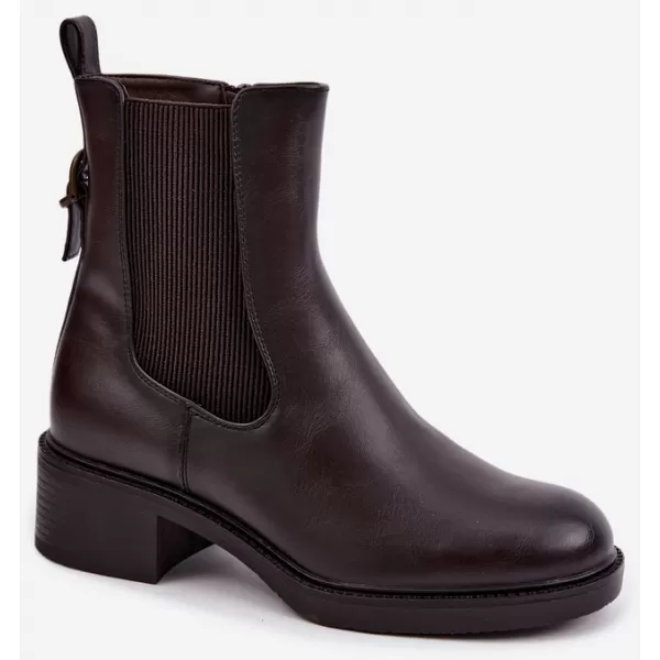  Damen-Stiefeletten SERGIO LEONE BT-04 DUNKELBRAUN 