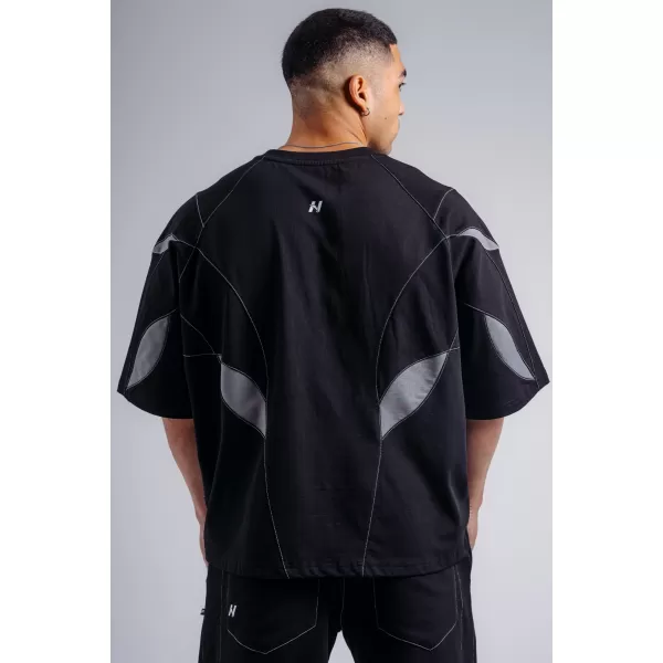  Übergroßes Pump-Cover-T-Shirt NEBBIA PRIMAL 871 SCHWARZ 