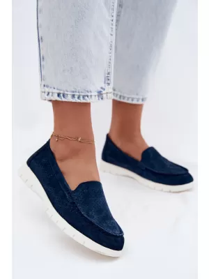 Damenmokassins VINCEZA 95360 BLAU