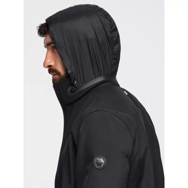  Kapuzenjacke für Herren OMBRE OM-JANP-0233 SCHWARZ 