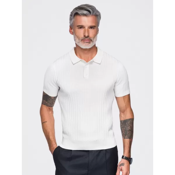  Herren-Poloshirt OMBRE OM-POSS-0180 CREMEFARBEN 