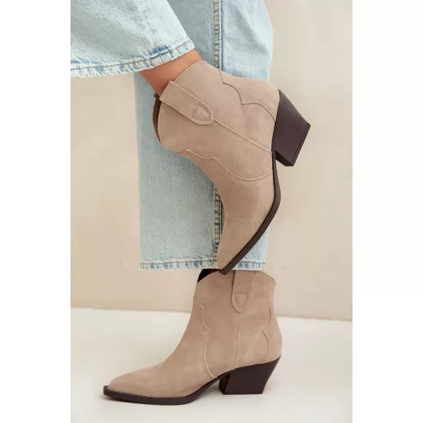 Damen-Stiefeletten BOTO 6338 BEIGE 