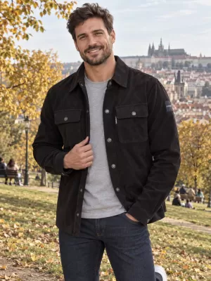 Hemdjacke für Herren ALTISPORT IGNAAS SCHWARZ