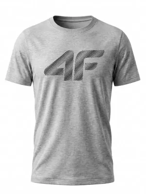 Herren-T-Shirt 4F WMM00TTSHM3342 KALTE HELLGRAUE MELANGE
