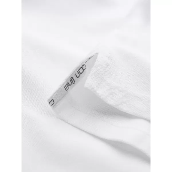  Herren-T-Shirt mit Kragen OMBRE OM-POBS-0171 WEIß/WEIß/HELLBRAUN 