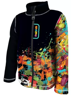 Fleece-Sweatshirt für Kinder WAMU GAME ON SCHWARZ
