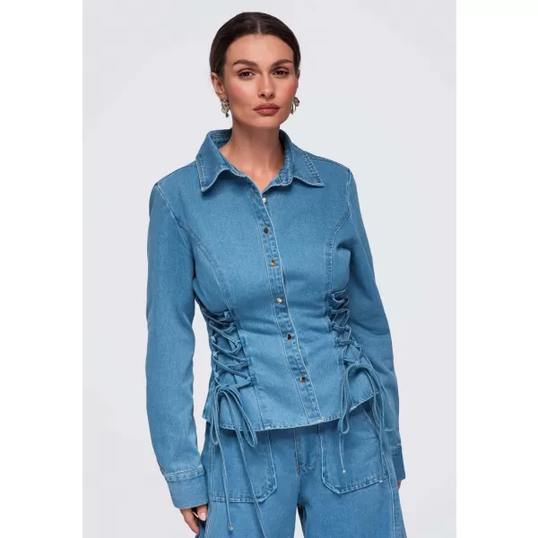  Damenhemd OMBRE OW-SH-E0070 BLAU 
