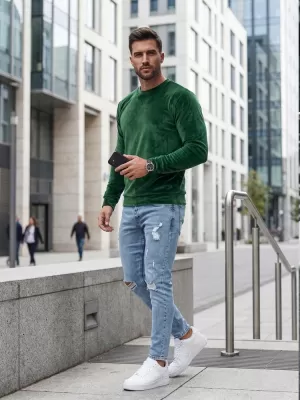 Herren-Sweatshirt DSTREET BX5532 GRÜN