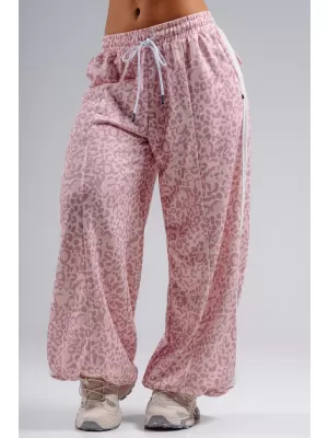 Baggy-Jogginghose mit Leopardenmuster NEBBIA PRIMAL 865 ROSA LEOPARD