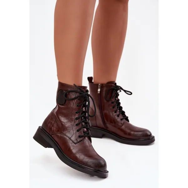  Damen-Stiefeletten MACIEJKA K7180-02/00-7 BRAUN 