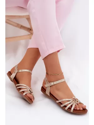 Damensandalen S.BARSKI KV61-6056 HELLES GOLD