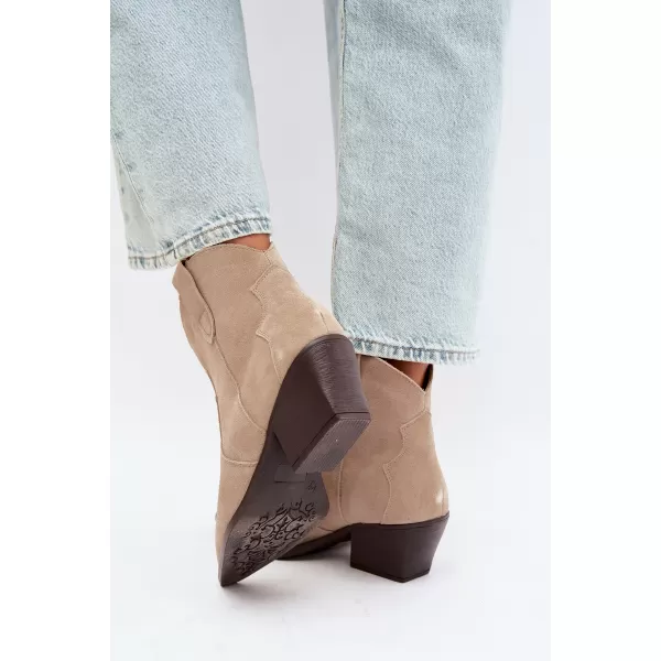  Damen-Stiefeletten BOTO 6338 BEIGE 