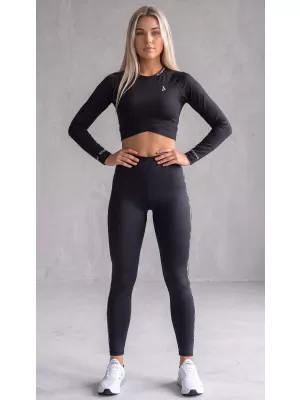 Lange Premium-Leggings für Damen (neue Größen) ALTISPORT VOJ/ALW021LEG05 SCHWARZ