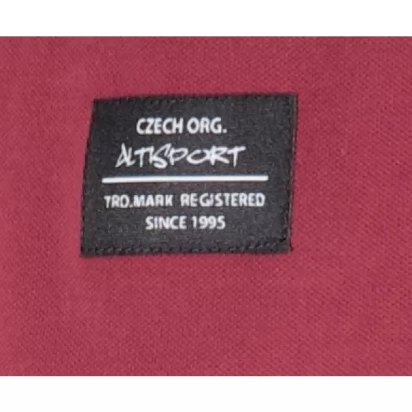  Herren-T-Shirt mit Kragen ALTISPORT NP/ALMST90601 BURGUND 