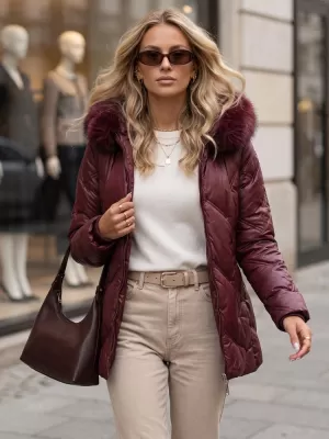 Damenjacke DSTREET TY5813 BURGUND