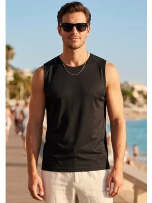 Sport-Tanktop für Herren MALFINI BREEZE 820 SCHWARZ