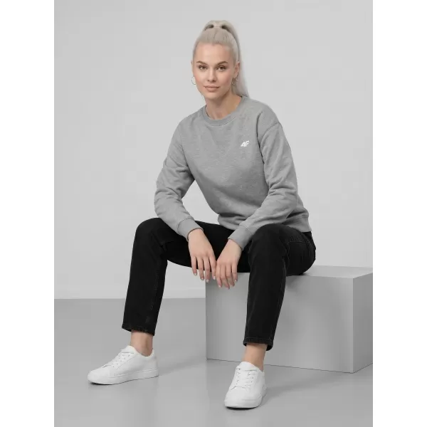  Damen-Sweatshirt 4F WMM00TSWSF2534 KALTE HELLGRAUE MELANGE 