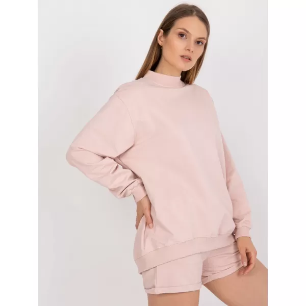  Damen-Sweatshirt BASIC FEEL GOOD AP-BL-A-R001 LEUCHTEND ROSA 