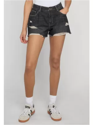 Damen-Shorts URBAN CLASSICS TB8193 SCHWARZ GEWASCHEN