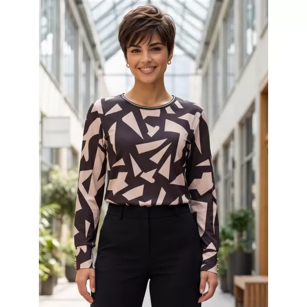  Damen-T-Shirt ALTISPORT ILENA SCHWARZ/BEIGE 