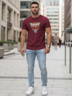 Herren-T-Shirt DSTREET NX5093R-BU BURGUND