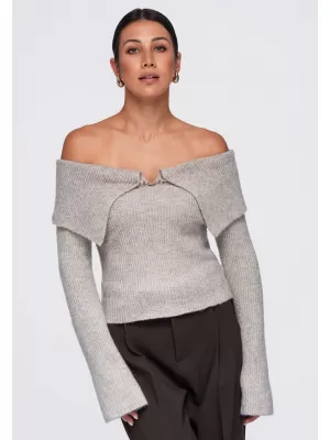 Damenpullover OMBRE OW-SW-E0011 TAUPE