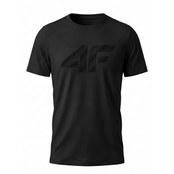  Herren-T-Shirt 4F WMM00TTSHM3342 TIEFSCHWARZ 