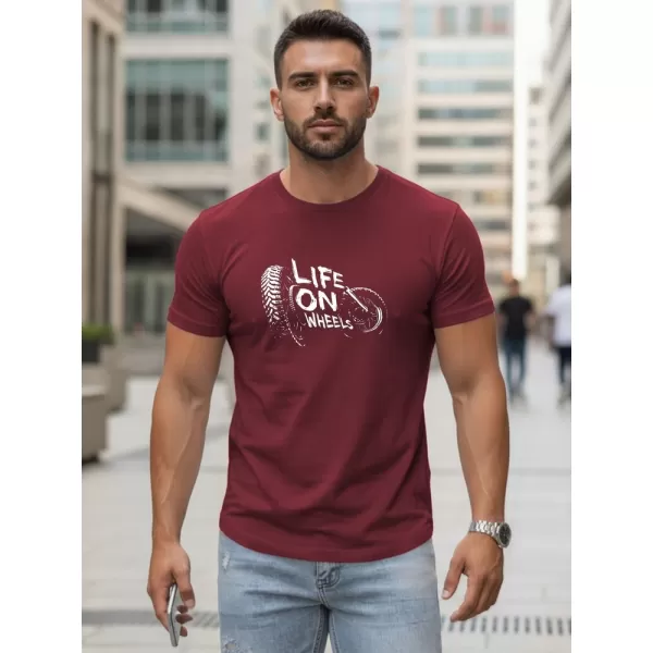  Herren-T-Shirt DSTREET NX5016R-VI WEIN 