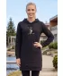 Erweitertes Damen-Sweatshirt ALTISPORT ALW091419 SCHWARZ UND GOLD