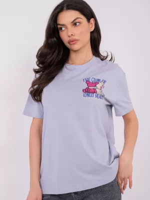 Damen-T-Shirt SUBLEVEL D12022AH02645Y LEUCHTENDES LILA
