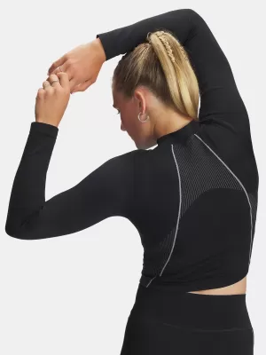 Damen-T-Shirt UNDER ARMOUR VANISH SEAMLESS LS 6000645-004 SCHWARZ