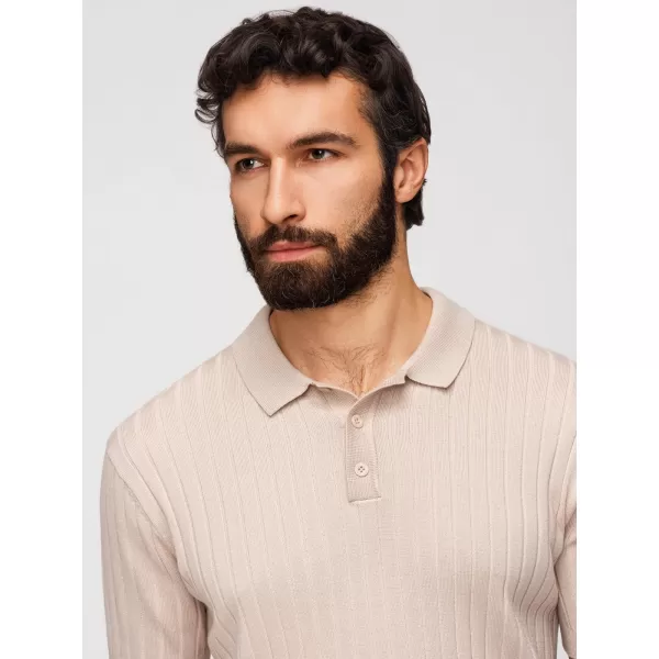  Herren-T-Shirt mit Kragen OMBRE OM-POSS-0169 BEIGE 