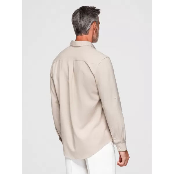  Herrenhemd OMBRE OM-SHCS-0190 BEIGE 