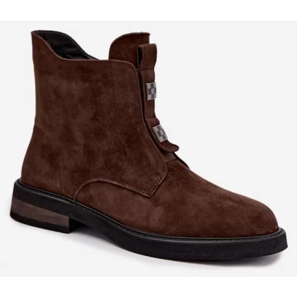  Damen-Stiefeletten D&A CR62-3335 BRAUN 