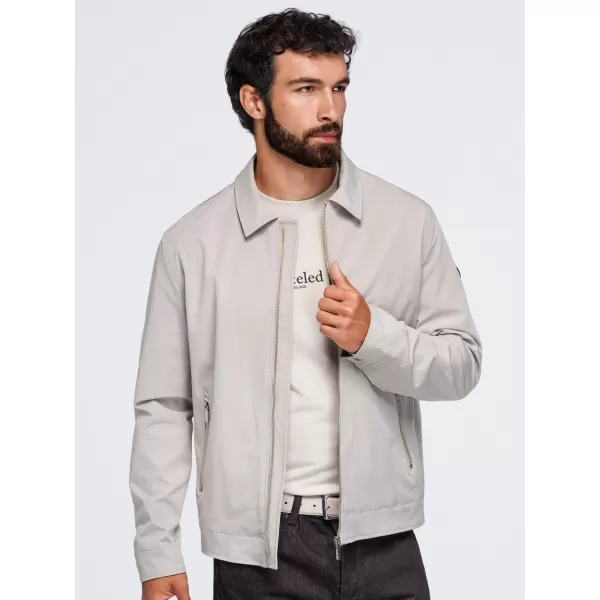  Übergangsjacke für Herren OMBRE OM-JANP-0224 GRAU-BEIGE 